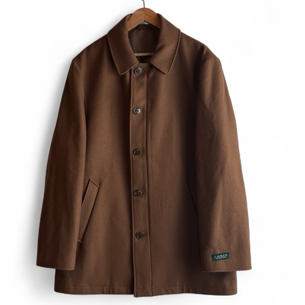 Lauren Ralph Lauren Men’s Brown Wool Blend Car Coat 44R